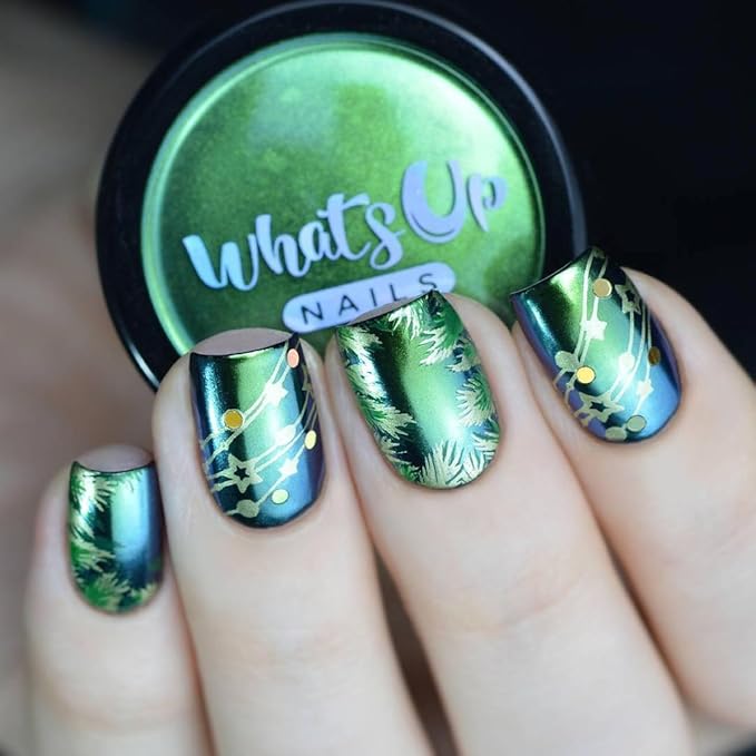 Whats Up Nails - Christmas New Year Winter Nail Stamping Plates (B003, B022) for Nail Art Design
