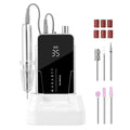 Makartt Electric Nail Drill - 35000RPM Rechargeable Efile with Coreless Motor, Nouvella Portable Nail Filer Machine for Acrylic Gel Removal with Drill Bits Set, Black