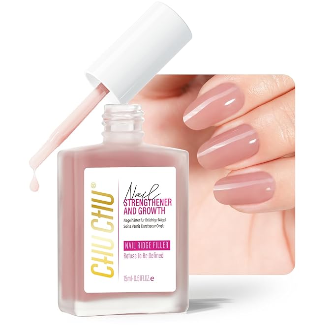 Nail Repair Strengthener for Women: 8 in 1 Dusty Peach Nail Hardener Extra Strong and Growth - Protein Nail Polish Hardener Ridge Filler Concealer for Weak and Damaged Nails 15ml