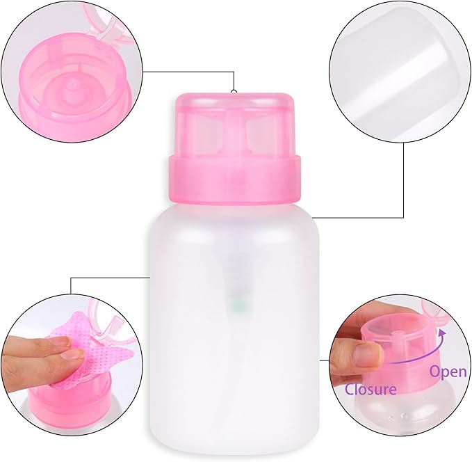 400pcs Nail Cotton Pads, 1 Pull-Off Pump-Style Bottle Suitable for Nail Care Wipes, Nail Cleaning Pads, Mascara Extension Glue Cleaning Wipes, and Nail Care Product Sets (Pink(400 Pcs))
