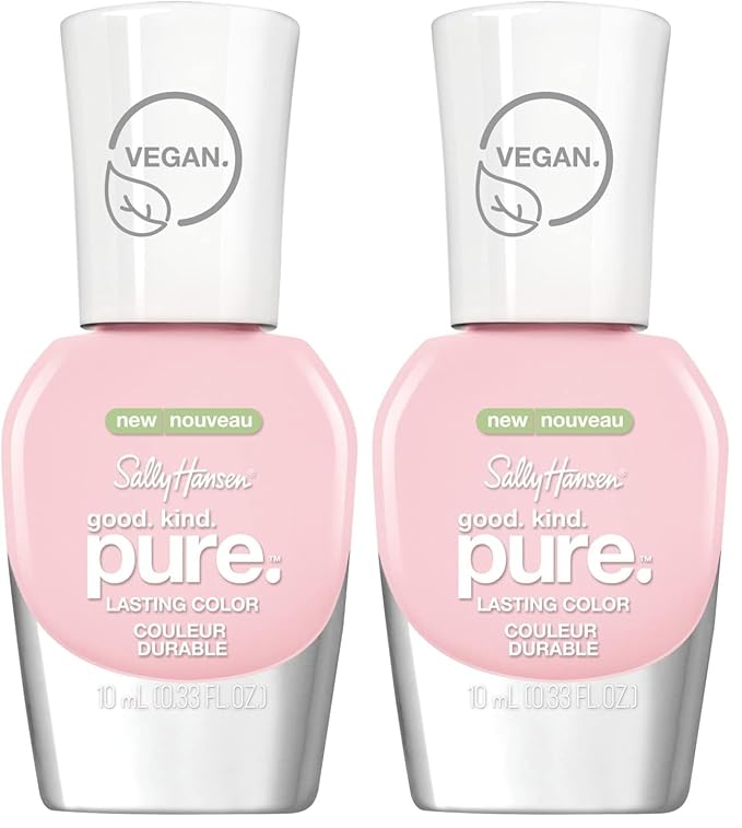 Sally Hansen Good, Kind, Pure Vegan Nail Colour, Pink Cloud, 0.33 Fl Oz, Packaing May Vary (Pack of 2)