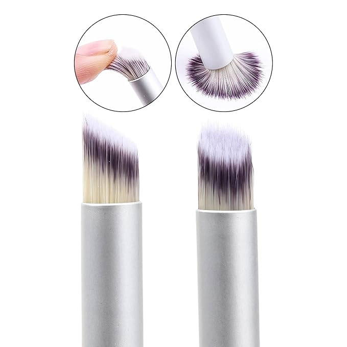DANNEASY 6Pcs Nail Art Brush Oblique Head French Tips Nail Brush Ombre Nail Brush Nail Design Brushes Nail Painting Tools Nail Art Supplies