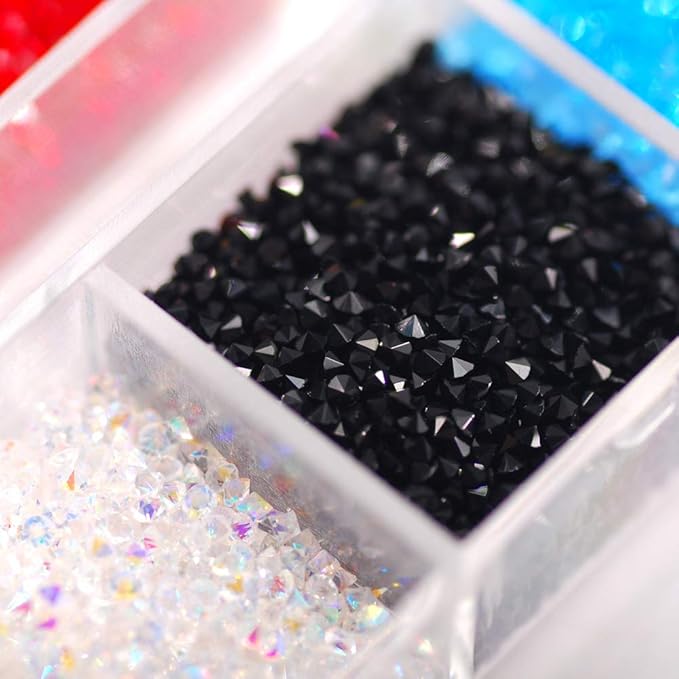 17280Pcs Micro Crystal Strass Glass Nail Art Rhinestones 1.1MM Mini Diamond Manicure DIY Accessories (12 colors)