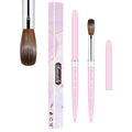 Acrylic Nail Brush Size #16, 100% Pure Kolinsky Nail Art Brushes for Acrylic Application, Sturdy Handle Oval Shaped Acrylic Powder Nail Design Tools for Professional Manicure DIY
