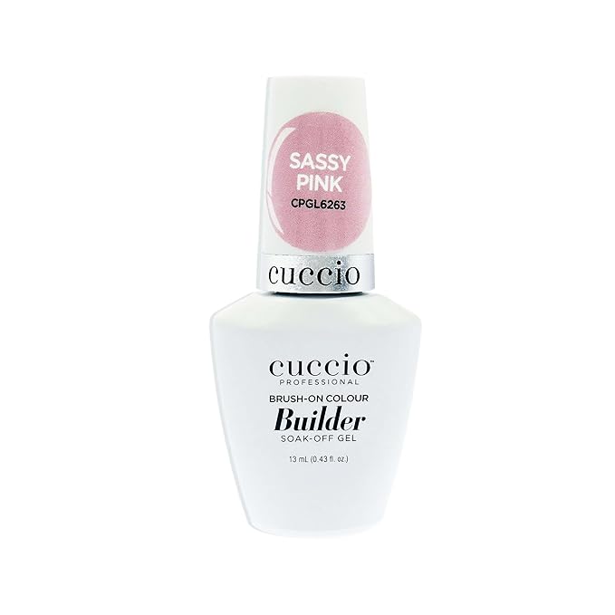Cuccio Brush-On Colour Builder Soak Off Gel - Sassy Pink by Cuccio Pro for Women - 0.43 oz Nail Polish