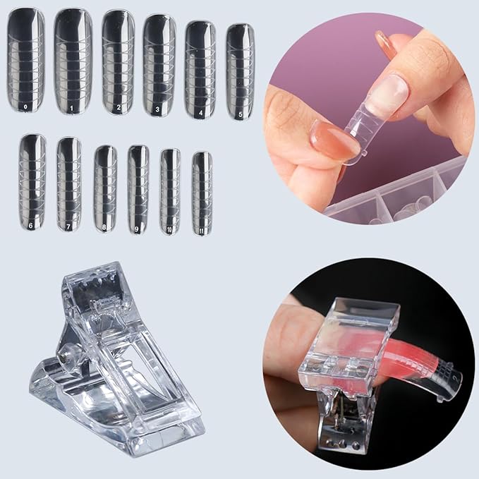 Poly Nail Gel Kit with Gold Nail Foil Flakes
