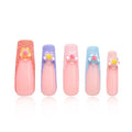 LOVFUL Press on Nails | Handmade with Full Covered Crystals| Reusable Fake Nails| Square Mid length 1.7in| H213-S