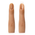 2PCS Silicone Practice Fingers for Acrylic Nails, Soft Nail Training Model Practice Finger, Flexible Nail Mannequin Finger for DIY Nails Practice（No. 3）