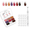 AIJIMEI Ombre Gel, Gradient Painting Gel, Ombre Gel Nail Polish, Including 100 Nail Sponges And Grabbing Pen Suitable For Salons And Family DIY (A3)