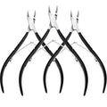Mudder 3 Packs Cuticle Trimmer Nippers Cutter Tool Stainless Steel Nail Cuticle Scissors Remover with Pointed Blade Scissors Pedicure Manicure Tool for Fingernails and Toenails Nails Care