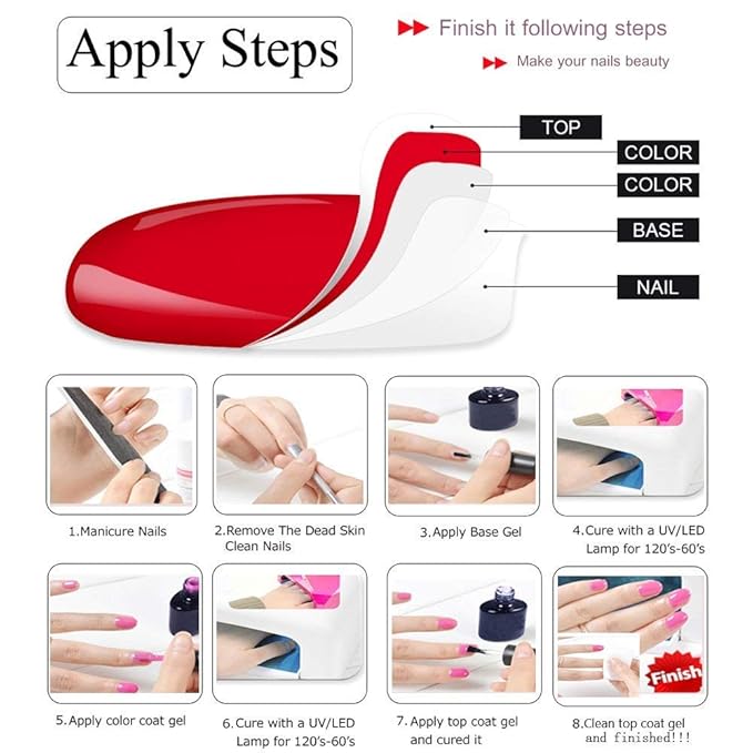 Vishine Gel Nail Polish Starter Kit with UV LED Nail Lamp, 45ColorSheer Milky Pink Jelly Nude Transparent Gel Polish, Top Coat, Base Coat & Matte Top Coat with Essential Nail Art Manicure Tools Set