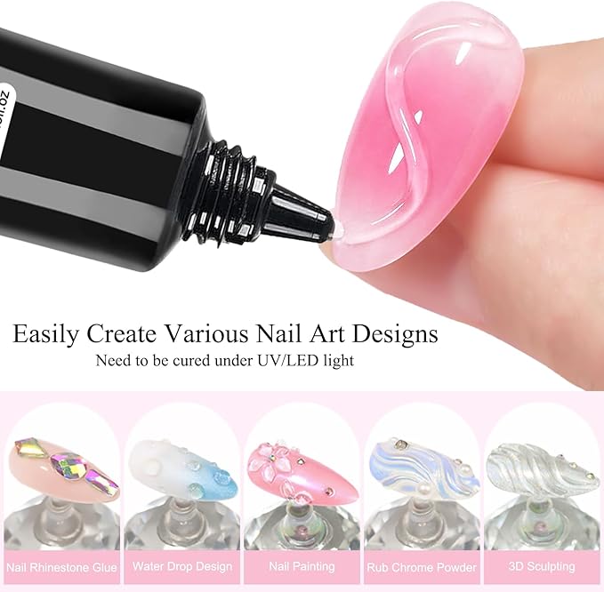 3D Gel Nail Art Silver Gold Chrome Nail Powder Kit Clear 3D Nail Sculpting Gel Gold Chrome Powder for Nails Art Design Silver Glitter Pigment Powders Metallic Mirror Effect with Tools