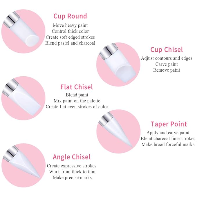 21 Pcs Nail Art Brushes Nail Art Tool Set Resin Palette Nail Art Painting Mixed Color 2 Way Acrylic Silicone Carving Pen Dotting Pen Tool Manicure Kit DIY Makeup Display Board for Home Salon, Pink