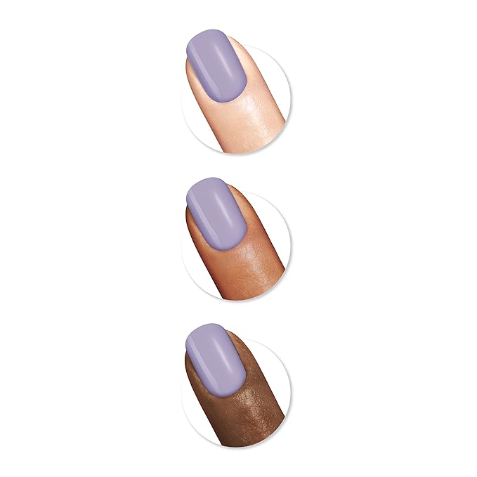 Sally Hansen Miracle Gel Salon Quality Nail Polish | Gel-Like Formula, Two-Step System, No UV Light Needed, Long Lasting | Opaque, Glossy | 608 Chill in the Heir | Light Purple Nail Color