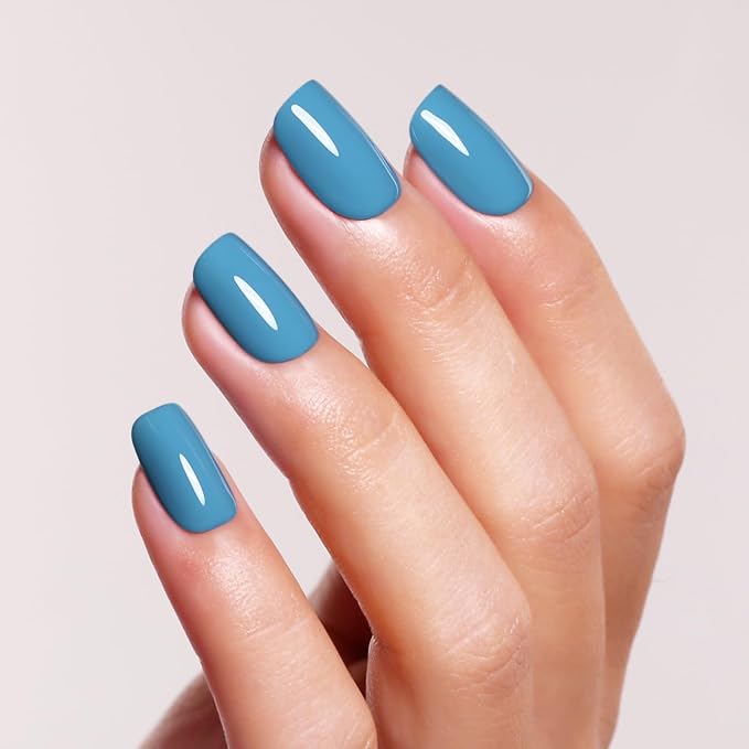 Gel Polish, 0.5 Fl Oz Sky Blue Gel Nail Polish Spring Summer Soak Off LED UV Gel Nail Polish Art Starter Manicure Salon DIY Nail Gel Polish