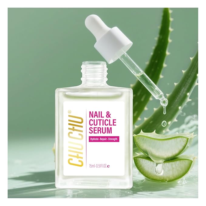 CHUCHU Nail Growth and Strengthening Serum: Aloe Vera Scent Natural Plant Repair Serum - Nail Cuticle Care for Women Men Home Salon Gift