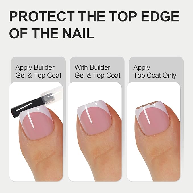 Vansiho Press on Toenails Short, Pink White French Tips Toenail Press on Square for Women, Soft Gel Fake Toe Nails, Acrylic Nails Soak off Toe Nail Home DIY 15 Sizes