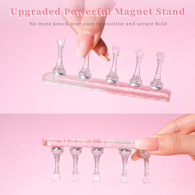 MAYEEN Nail Stand For Press Ons Upgraded Raised Nail Holder For Painting Nails Cute Press On Nail Stand Nail Holders For Press On Nail Art Nail Practice Display Nail Kit Home DIY Salon Supplies
