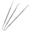 3 PCS Ingrown Toenail Removal Kit, Stainless Steel Pedicure Tools for Feet, Double Head Ingrown Toenail Cleaner Corrector Tool for Nail Cleaner Remove Dirt