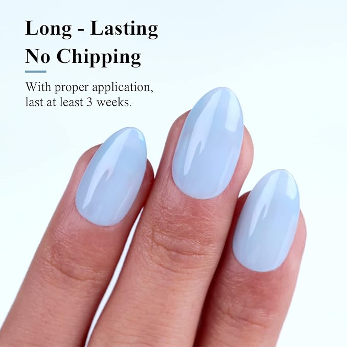 Imtiti Gel Nail Polish, 0.5 Fl Oz, Light Blue, JY-Jelly, Non-Toxic, Glossy Finish, DIY Nail Art Starter Kit