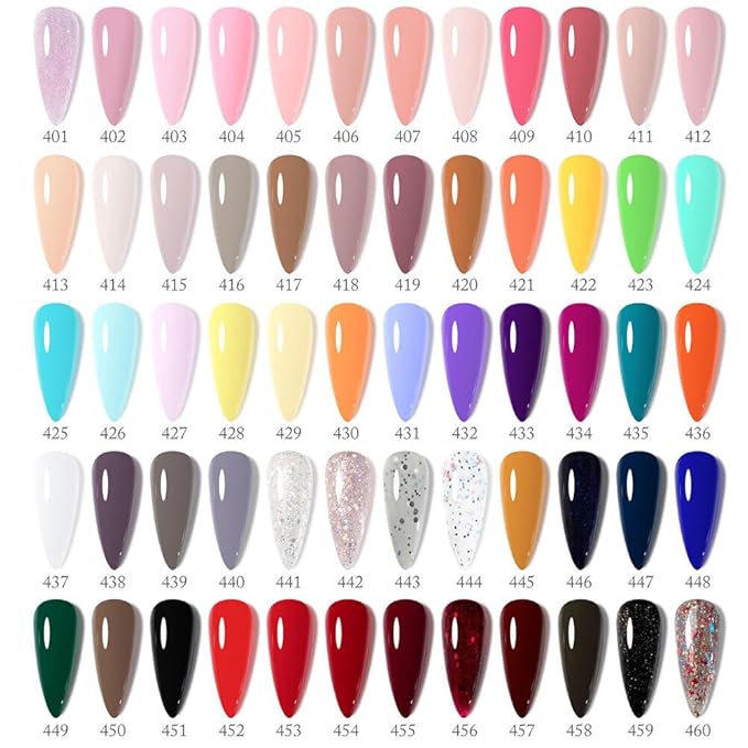 VENALISA VIP4 Gel Nail Polish Kit of 65 Pcs With Color Book Red Pink Orange Green Colors Gel Polish Set Soak Off UV Gel Salon Nail Art DIY at Home Manicure