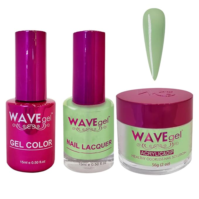 WAVEGEL Soak-Off Gel, Nail Lacquer & Acrylic/Dip Powder Matching Set - Princess Collection - #43 Shamrock Necklace