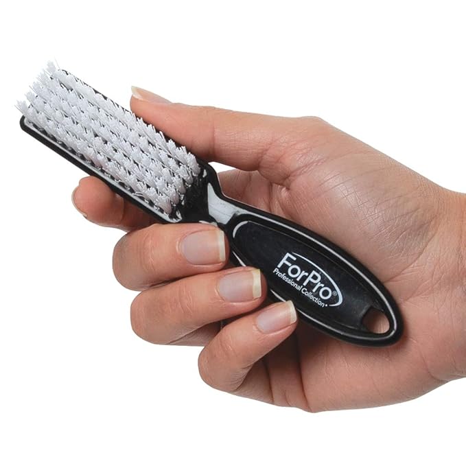 ForPro Professional Collection Premium Nail Brush, Professional Nail Scrub Brush for Cleaning Toes and Fingernails, 5.5” L, Black, 12-Count