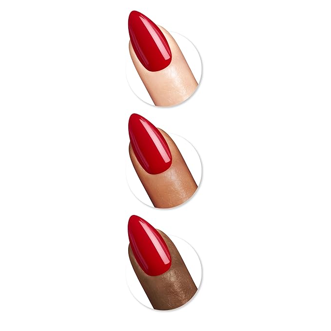 Sally Hansen Salon Effects Perfect Press-On Nails | Almond Shape | Easy to Apply, Non-Damaging | 30 Nails, Nail Glue, Adhesive Tabs, File | ASAP Apple