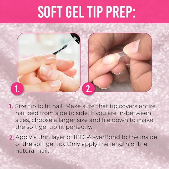 IBD Clear Soft Gel Nail Tips - Long Stiletto Shape, Pre-Etched Fake Nail Extensions for Durable, Lightweight Application, Acrylic Press On Nails, 504 Tips, 1-Pack