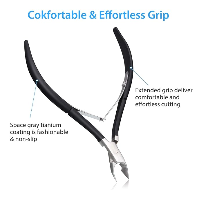 Mudder 3 Packs Cuticle Trimmer Nippers Cutter Tool Stainless Steel Nail Cuticle Scissors Remover with Pointed Blade Scissors Pedicure Manicure Tool for Fingernails and Toenails Nails Care