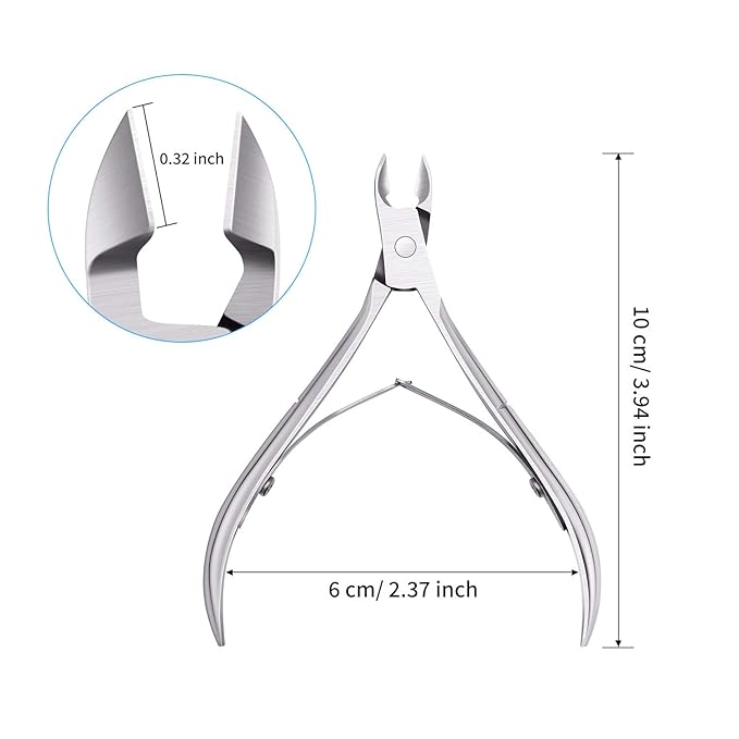 Mudder 3 Packs Cuticle Trimmer Nippers Cutter Tool Stainless Steel Nail Cuticle Scissors Remover with Pointed Blade Scissors Pedicure Manicure Tool for Fingernails and Toenails Nails Care
