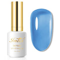 Imtiti Jelly Gel Nail Polish, 1 Pcs 0.5 Fl Oz Blue Jelly Gel Polish Soak Off LED U V Nail Gel Polish Sheer Transparent Gel Nail Polish DIY Nail Art Starter Manicure Salon Gel Nail Kit for Women Girls