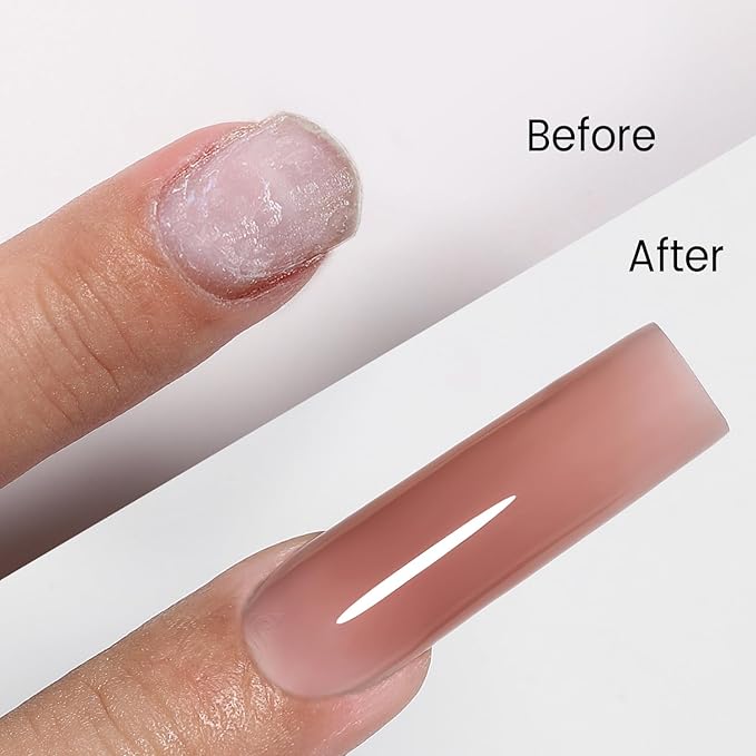50g Builder Gel for Nails, Long-Lasting Soak-Off Nail Extension Gel for Beginners & DIY Home Salon Manicure(YMH07-Dusty Rose Nude Brown)