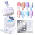 Makartt 5-in-1 Nail Art Gel: ColorPot 3 Colors Gel Nail Polish No Wipe with Nail Stamper for Stamping, Ombre Patting, Painting, Sculpting & French Tips with Silicone Head for Diy Nails at Home Salon