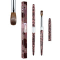 Acrylic Nail Brush Size #08, 100% Pure Kolinsky Nail Art Brushes for Acrylic Application, Sturdy Handle Oval Shaped Acrylic Nail Design Tools for Professional Manicure DIY(Leopard Print)