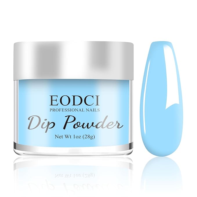 1 Oz/28g Sky Blue Dip Powder, Nail Dipping Powder French Powder Pro Collection System Nail Art Starter Manicure Salon DIY at Home, Odor-Free&Long-Lasting, No Needed Nail Lamp Curing