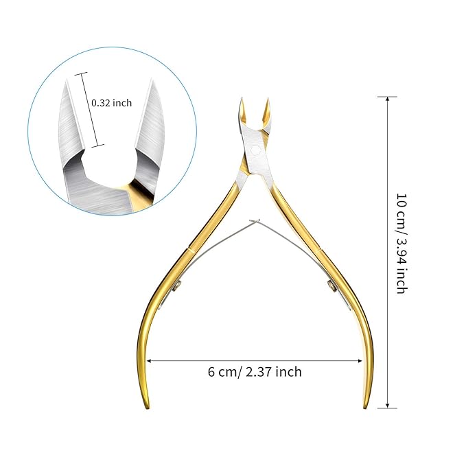 Mudder 3 Packs Cuticle Trimmer Nippers Cutter Tool Stainless Steel Nail Cuticle Scissors Remover with Pointed Blade Scissors Pedicure Manicure Tool for Fingernails and Toenails Nails Care