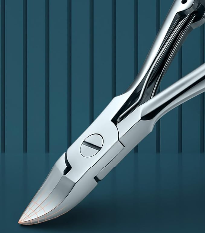 Podiatrist Nail Clippers, Professional Thick & Ingrown Toenail Clippers for Men & Seniors,Pedicure Clippers Toenail Cutters, Super Sharp Curved Blade Grooming Tool