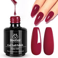 Beetles Red Gel Nail Polish, 1 Pcs 15ml Wine Red Burgundy Soak Off Gel Polish Nail Art Manicure Salon DIY Design Decoration Home Uv Nail Lamp Needed