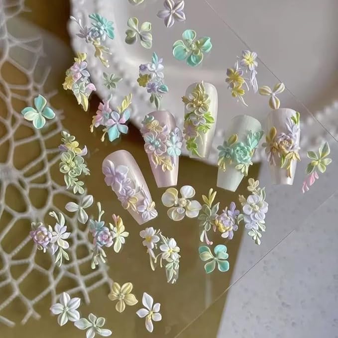Spring Bloom Nail Mold Silicone Floral 3D Design Tray for Resin Gel DIY Manicure Embellishment Craft Making