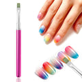 DANNEASY Nail Art Brushes for Gel Polish, Flat Nail Polish Clean Up Brushes For Cleaning Polish Mistakes on the Cuticles, Gel Nails Art Brush Design Tools Acrylic Manicure Brushes