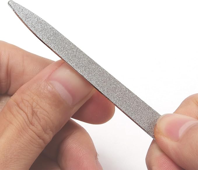 Diamond Dust Nail File - Stainless Steel Nail Dresser Nail Buffering Files - 9 Inch (5inch- AB-07)