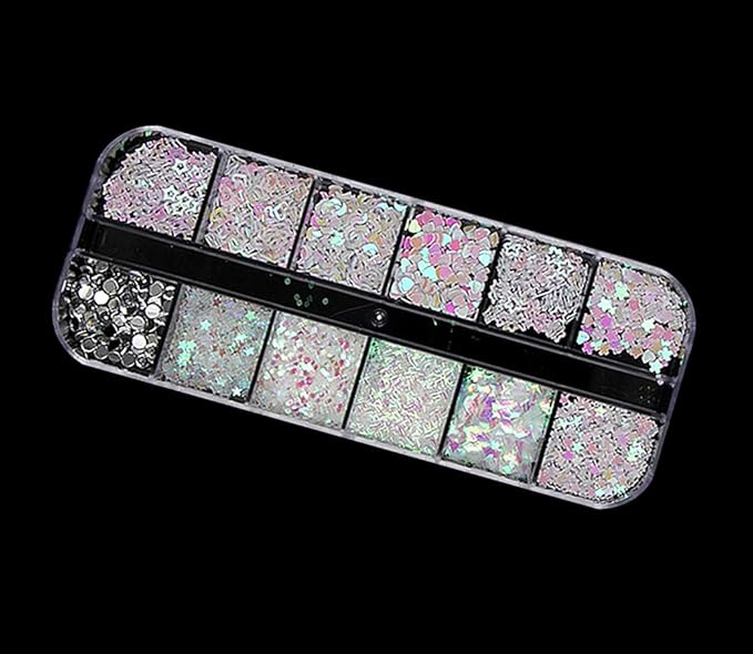 3000 Pieces(5 Boxes) Nail Art Rhinestone Set Nail Ornaments Style 3