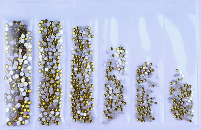 7200 Pieces(6 Grid)5 Pack of Nail Art Rhinestone Decoration Style4