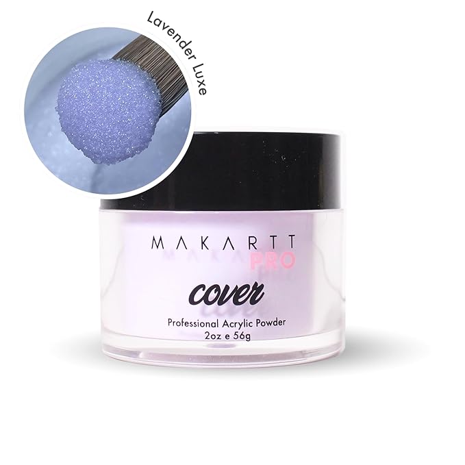 MakarttPro Acrylic Powder – Durable, Long-Lasting, Easy-Apply Formula for Nail Extensions, Overlays, Sculpting & Nail Art – 56g/2oz – Lavender Luxe, Perfect for Pros and At-Home Use