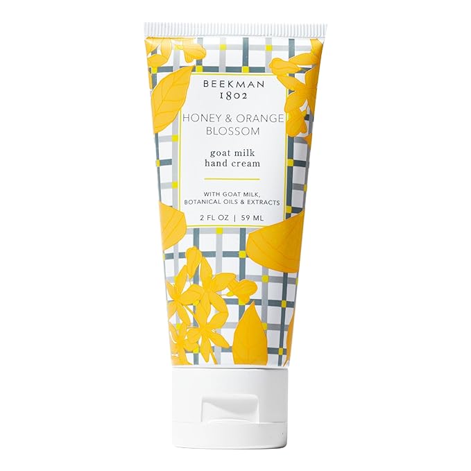Beekman 1802 Goat Milk Hand Cream – Honey & Orange Blossom – Scented – 2 oz – Moisturizing Hand Lotion for Dry Skin – Non-Greasy – Sensitive Skin Safe – Cruelty Free