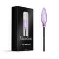 MelodySusie Ceramic Nail Drill Bit, 3/32'' (2.35mm) Professional Acrylic Nail File Flame Drill Bit for Manicure Pedicure Cuticle Gel Nail Polishing, Beginners Bits, Purple, Series Bit-S, Extra Fine