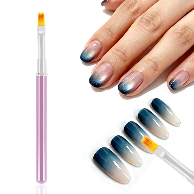 DANNEASY Ombre Nail Brushes, Nail Art Painting Pen for Blooming Nails, Aura, Gradient Nails Design Tool, Professional Manicure Brushes Accessories for Home and Salon Use