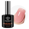modelones Builder Nail Gel, 8-in-One Jelly Pink Builder, Peachy Pink Rubber Base Gel Polish, LED Lamp Cured Nude Color Base Hardener, Apex Building Strengthener Extension for Girls Home DIY Salon
