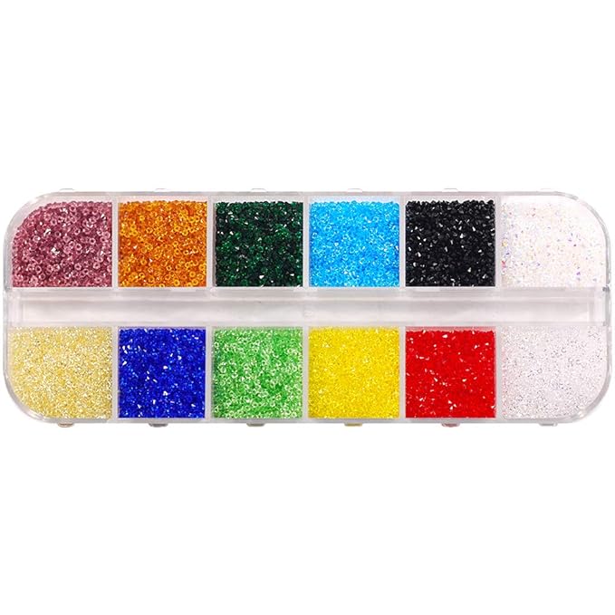 17280Pcs Micro Crystal Strass Glass Nail Art Rhinestones 1.1MM Mini Diamond Manicure DIY Accessories (12 colors)